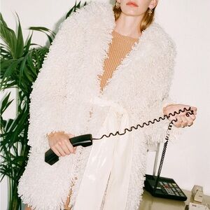 Staud Cozy Cream Sherpa Coat